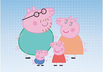 Pig Family - vector #158405 gratis