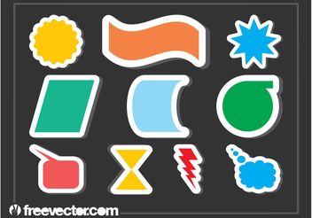 Colorful Stickers - vector gratuit #158815 