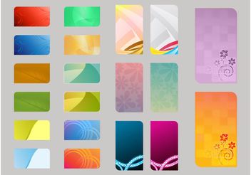 Colorful Card Templates - Free vector #158925