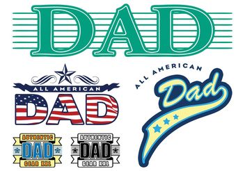 Dad Stickers Graphics - vector #159125 gratis