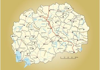 Macedonia Map - vector #159885 gratis