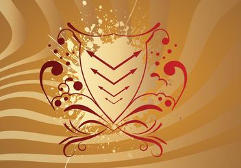 Red Abstract Shield - vector gratuit #160105 