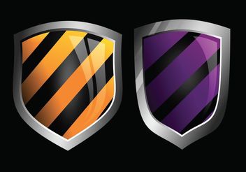 Glossy Vector Shields - Free vector #160225