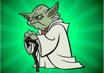 Yoda Cartoon - Kostenloses vector #160325