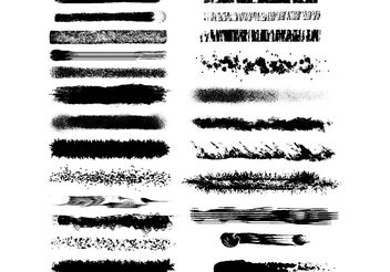 Black and White textured vector brushes - Kostenloses vector #160635