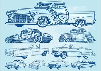 Classic Cars Graphics - Free vector #161695
