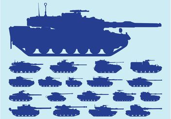 Tanks Silhouettes - Free vector #162535