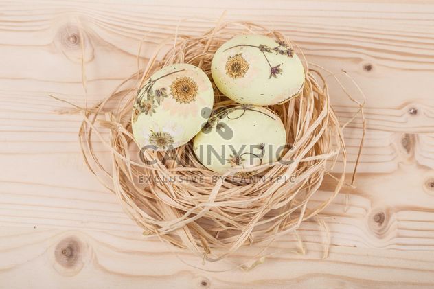 Easter eggs in nest - image gratuit #183105 