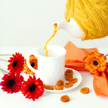 Tea with dried apricots - Free image #185835
