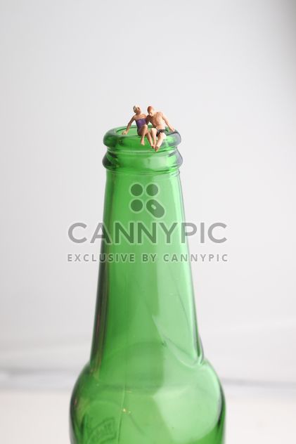 Miniature people on the bottle - Free image #187145