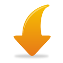 Orange Arrow Down - icon #193815 gratis