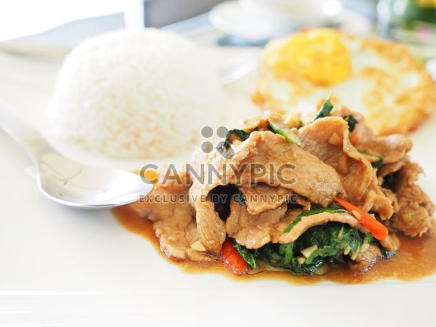 beef and basil fried with rice # thaifood - бесплатный image #194375