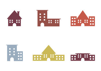Free Townhomes Vector Icons - Kostenloses vector #200195