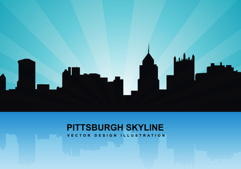 Pittsburgh skyline vector - vector gratuit #201315 