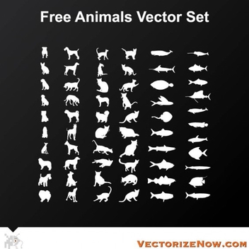 Animal Vector Set - vector #202175 gratis