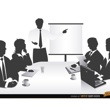 Business People Vector Silhouette - Free vector #202195