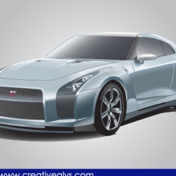 Nissan GTR Realistic Vector Car - vector gratuit #202725 