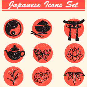 Japanese Vector Icons 6 - Free vector #203135