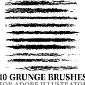 Grunge Illustrator Brushes - vector gratuit #203165 
