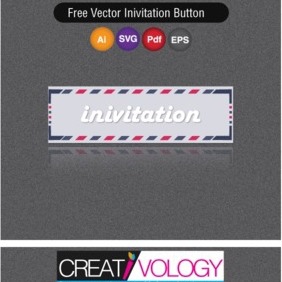 Free Vector Inivatation Button - vector gratuit #203305 