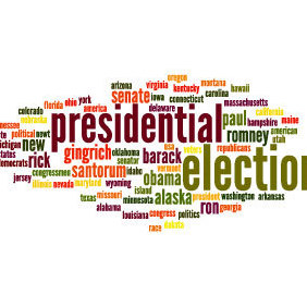 Election 2012 Wolrd Cloud - Free vector #203425