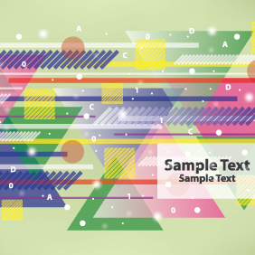 Urban Card Design With Colorful Triangles - vector gratuit #203625 