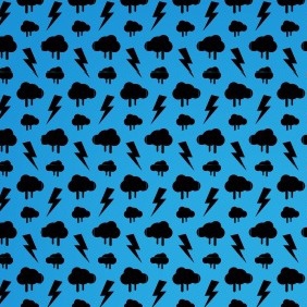 Thunderstorm Free Seamless Vector Pattern - Free vector #203725