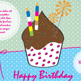 Happy Birthday Vector For Kids - vector gratuit #204605 
