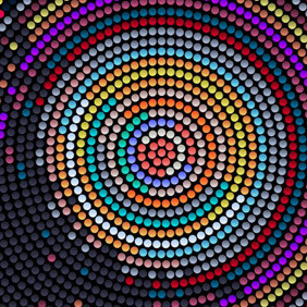 Circle Mosaic Background - vector gratuit #204885 