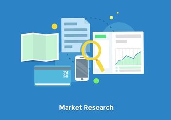 Market Research Flat Vectors - vector #205115 gratis