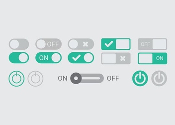On Off Button Vectors - Free vector #205235