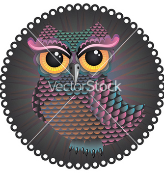 Free pink and blue color owl2 vector - vector gratuit #205335 