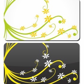 Gift Card With Floral Elements - бесплатный vector #206215