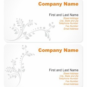 Floral Business Cards - vector #206375 gratis