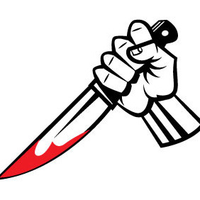 Bloody Knife Vector - Free vector #207045