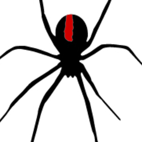 Spider - Black Widow Red Back - Free vector #209105