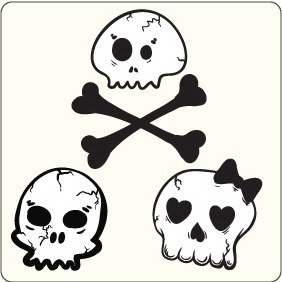 Emo Skulls 3 - vector gratuit #209145 