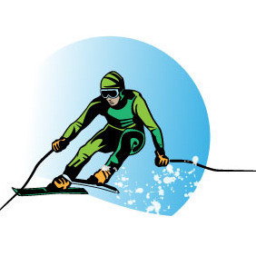 Skier Vector Image VP - Free vector #209405