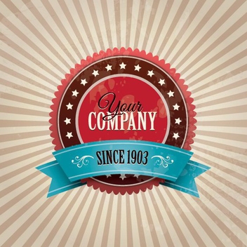 Vintage Company Badge - Free vector #209685
