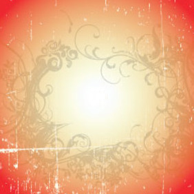 Black Swirls In Red Grunge Background - бесплатный vector #209705