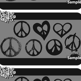 Free Peace Sign Vector Art - Kostenloses vector #211305