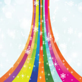 Colorful Snowy Vector Background - vector gratuit #211555 