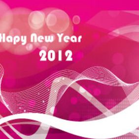 Red Pink Abstract Hapy New Year - Free vector #211735
