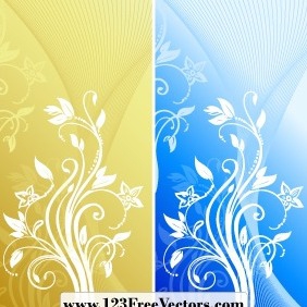 Abstract Floral Background Vector - vector gratuit #211975 