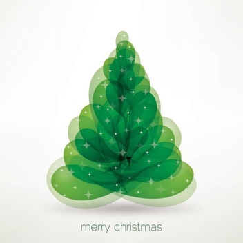 Merry Christmas Tree - Free vector #212135