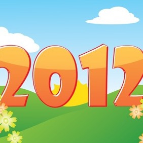 Happy 2012 - vector gratuit #212195 