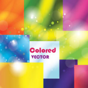 Blur Squared Background Colored Vector - Free vector #212275