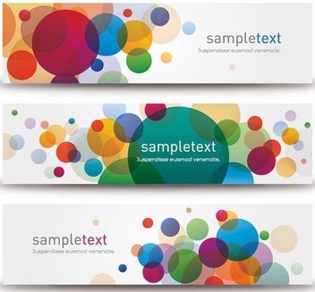 Bubbly Banners - Free vector #212315