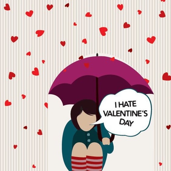 I Hate Valentines Day - vector gratuit #214375 