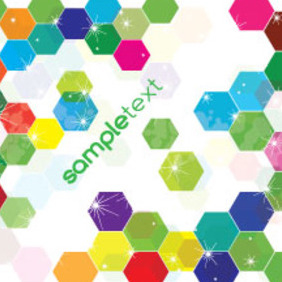 Colored Hexagonal Vector Free Background - Free vector #214895